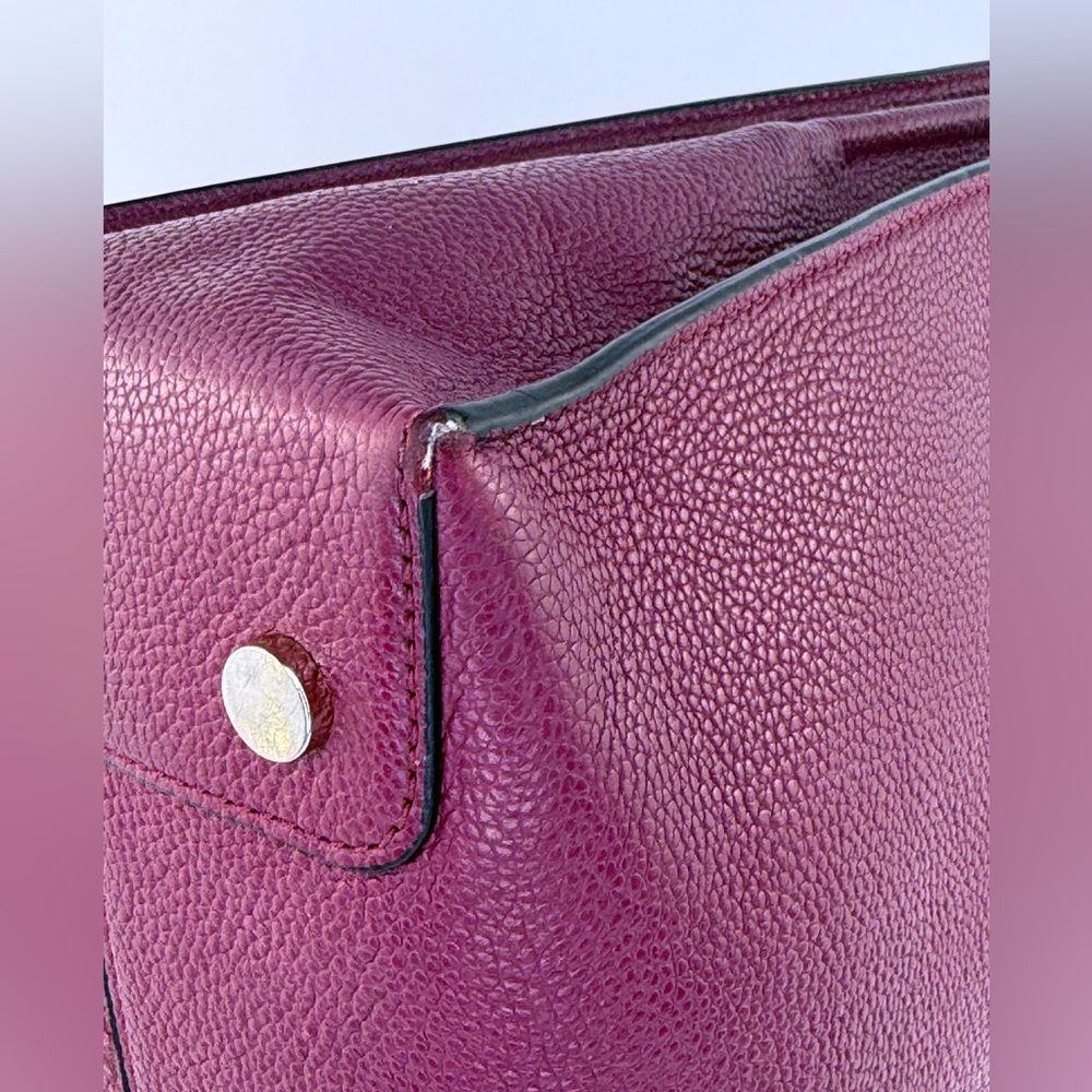 Michael Kors Mercer large pebbled leather tote bag in burgundy Wallet Set - Picture 7 of 16
